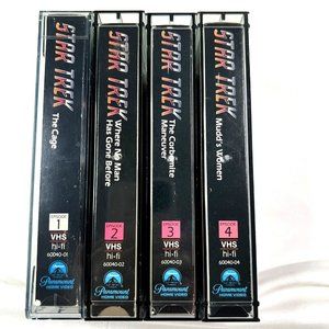 Star Trek Episode 1-2-3-4‎ William Shatner Leonard Nimoy VHS Previously Viewed